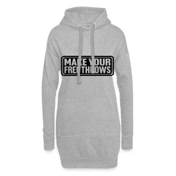 Make Your Free Throws 4 - Hoodie-Kleid - Grau meliert - Vorne