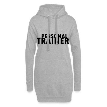 Personal trainer - Sweat-shirt à capuche long Femme - gris chiné - Devant