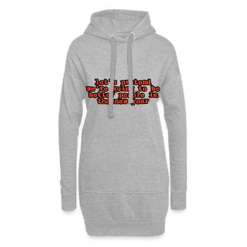 Nous allons être de meilleures personnes dans la nouvelle année 2 - Sweat-shirt à capuche long Femme - gris chiné - Devant