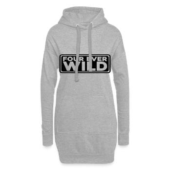 Four Ever Wild 42 - Hoodie-Kleid - Grau meliert - Vorne