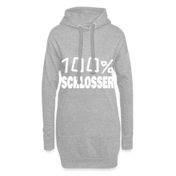 100 Prozent Schlosser - Hoodie-Kleid - Grau meliert - Vorne