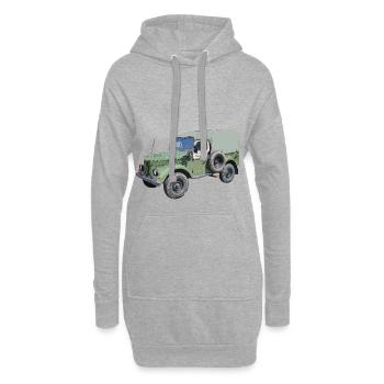 Véhicule tout terrain GAZ 69 - Sweat-shirt à capuche long Femme - gris chiné - Devant