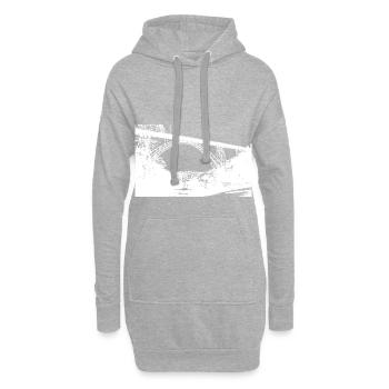 Brücke - Müngstner Brücke - Bergisches Land - Hoodie-Kleid - Grau meliert - Vorne