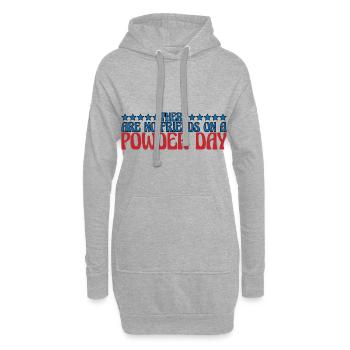 Il n’y a pas d’amis un jour de poudreuse 4 - Sweat-shirt à capuche long Femme - gris chiné - Devant