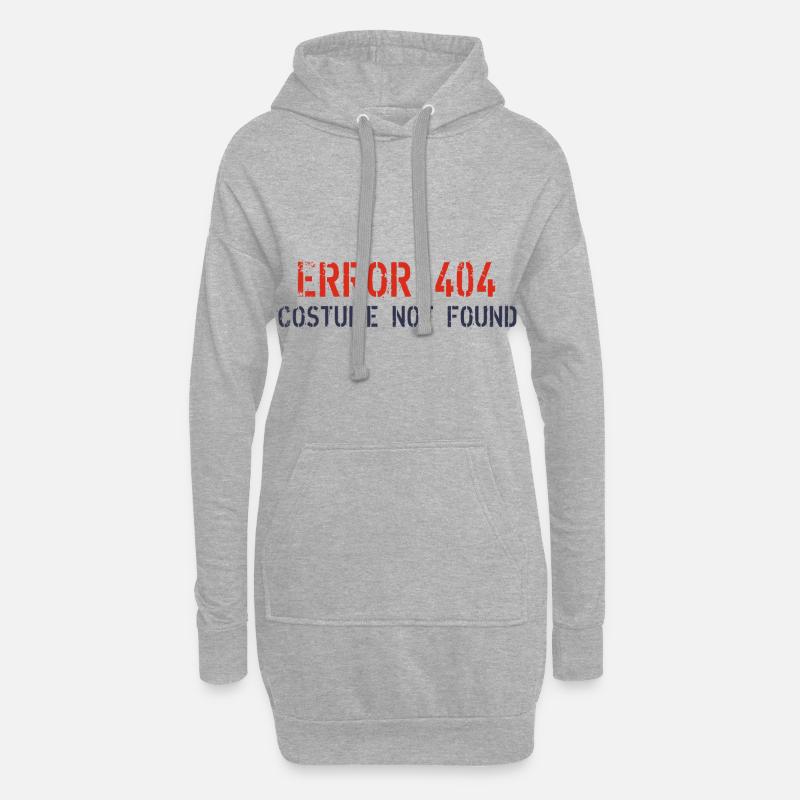 Fehler 404 Kostüm nicht gefunden - Hoodie-Kleid - Grau meliert