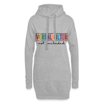 Verbal Filter Not Included 2 - Hoodie-Kleid - Grau meliert - Vorne