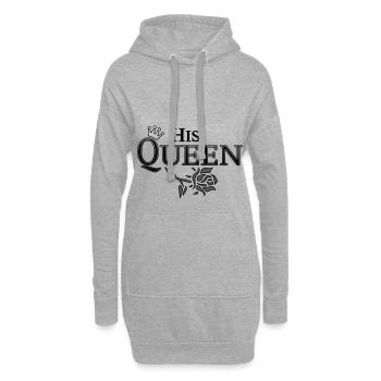 Her King His Queen (part2) Partnerlook love Krone - Hoodie-Kleid - Grau meliert - Vorne
