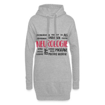 neurologie - Hoodie-Kleid - Grau meliert - Vorne