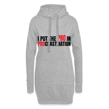 I Put The Pro In Procrastination 7 - Hoodie-Kleid - Grau meliert - Vorne