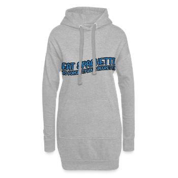 Eat Spaghetti To Forgetti Your Regretti 11 - Hoodie-Kleid - Grau meliert - Vorne