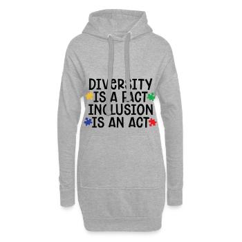 Diversity Geschenk Autistisch Autismus Schule Schü - Hoodie-Kleid - Grau meliert - Vorne