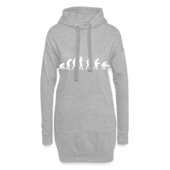 Funny Human Evolution Computer Technology - Hoodie-Kleid - Grau meliert - Vorne