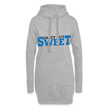 Salé mais sucré 14 - Sweat-shirt à capuche long Femme - gris chiné - Devant