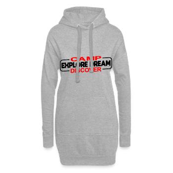 Camp Explore Dream Discover 3 - Hoodie-Kleid - Grau meliert - Vorne
