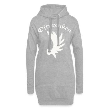 Alte Heimat Ostpreussen Elchschaufel Symbol 2 - Hoodie-Kleid - Grau meliert - Vorne