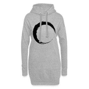 Kreis Schwarz - Hoodie-Kleid - Grau meliert - Vorne