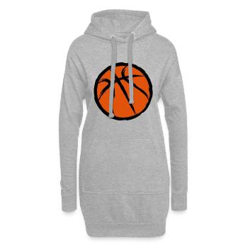 basket-ball - Sweat-shirt à capuche long Femme - gris chiné - Devant