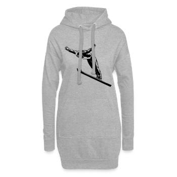 Saut à ski sauteurs à ski - Sweat-shirt à capuche long Femme - gris chiné - Devant