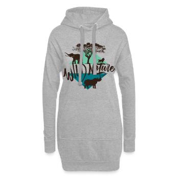 Wild Nature - Hoodie-Kleid - Grau meliert - Vorne