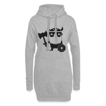 Wikinger - Hoodie-Kleid - Grau meliert - Vorne