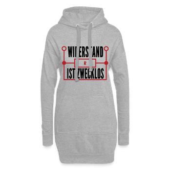 Physiker. Widerstand. Physik. - Hoodie-Kleid - Grau meliert - Vorne