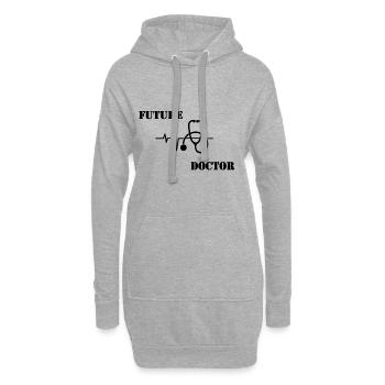 Zukünftiger Arzt - Hoodie-Kleid - Grau meliert - Vorne