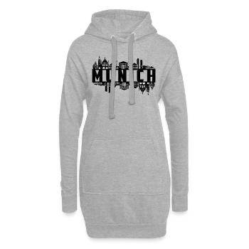 München Bayern Stadt Geschenk Spruch Lustig - Hoodie-Kleid - Grau meliert - Vorne