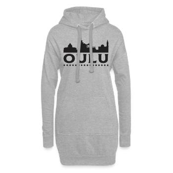 Oulu Finnland Stadt Ferien Geschenk Spruch Cool - Hoodie-Kleid - Grau meliert - Vorne