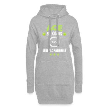 ACE en cours, veuillez patienter. Humour tennis - Sweat-shirt à capuche long Femme - gris chiné - Devant