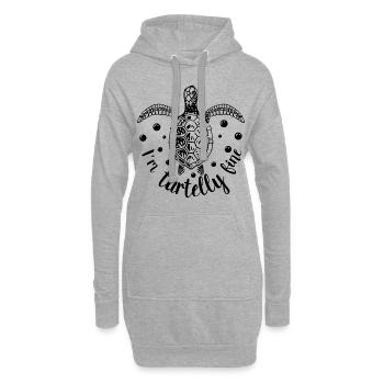 Turtle - Im turtelly fine - Hoodie-Kleid - Grau meliert - Vorne