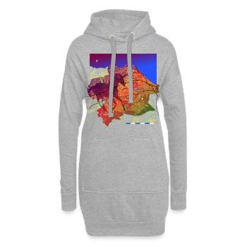 Edinburgh Unicorn: Mitternachtsgalopp - Hoodie-Kleid - Grau meliert - Vorne