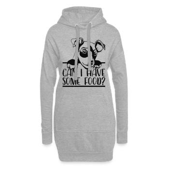Chien doux / pinscher allemand / cadeau - Sweat-shirt à capuche long Femme - gris chiné - Devant