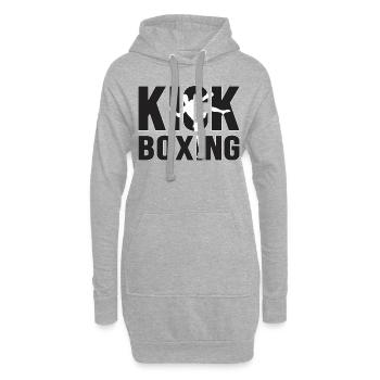 Kickboxen Kampfsport Kickboxer Kickboxing Geschenk - Hoodie-Kleid - Grau meliert - Vorne