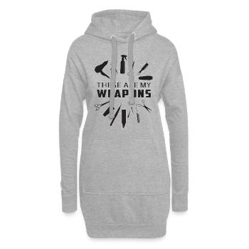 Coiffeuse coiffeur coiffure coiffure cadeau - Sweat-shirt à capuche long Femme - gris chiné - Devant