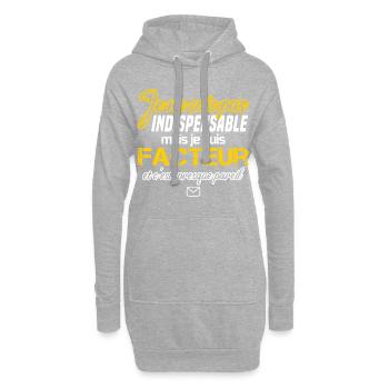 Humour métier facteur, idée cadeau homme. Drôles - Sweat-shirt à capuche long Femme - gris chiné - Devant