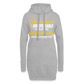 Géomètre humour métier carrière idée cadeau drôle - Sweat-shirt à capuche long Femme - gris chiné - Devant