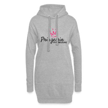 Prinzessin in Ausbildung mit Krone - Hoodie-Kleid - Grau meliert - Vorne