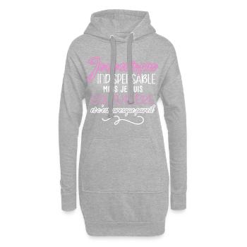 Couturière humour métier couture idée cadeau femme - Sweat-shirt à capuche long Femme - gris chiné - Devant