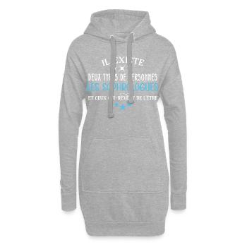 Sophrologue humour métier idée cadeau professions - Sweat-shirt à capuche long Femme - gris chiné - Devant
