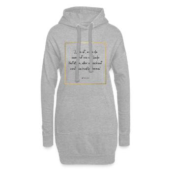 Liebe ist wie Pommes! - Hoodie-Kleid - Grau meliert - Vorne