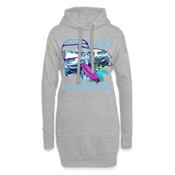 kitesurf - Sweat-shirt à capuche long Femme - gris chiné - Devant