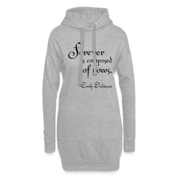 Emily Dickinson Zitat Geschenk - Hoodie-Kleid - Grau meliert - Vorne