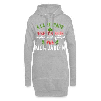 Humour retraite jardin pour passionné de jardinage - Sweat-shirt à capuche long Femme - gris chiné - Devant
