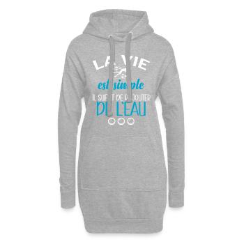 Plongée sous-marine, idée cadeau plongeur, humour - Sweat-shirt à capuche long Femme - gris chiné - Devant