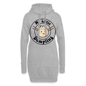 Kleiner Dumpling Dim Sum - Hoodie-Kleid - Grau meliert - Vorne