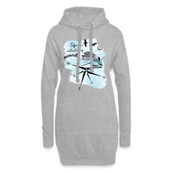 A Collection of Moments - Hoodie-Kleid - Grau meliert - Vorne
