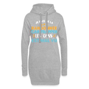 randonneur idée cadeau passion randonnée, humour - Sweat-shirt à capuche long Femme - gris chiné - Devant