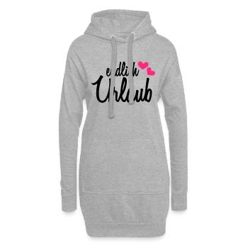 Endlich Urlaub - Hoodie-Kleid - Grau meliert - Vorne