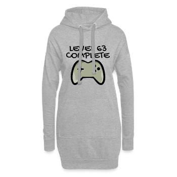63. Geburtstag - 63 Jahre Geschenk - Hoodie-Kleid - Grau meliert - Vorne