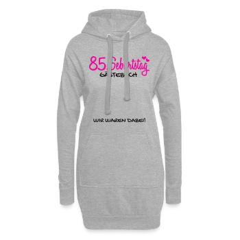 85 Geburtstag Gästebuch Gästeliste - Hoodie-Kleid - Grau meliert - Vorne